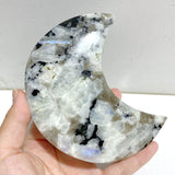 4 Pieces India Moonstone Moon Carving With Stand
