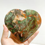 5 Pieces Large Money Agate Heart With Stand