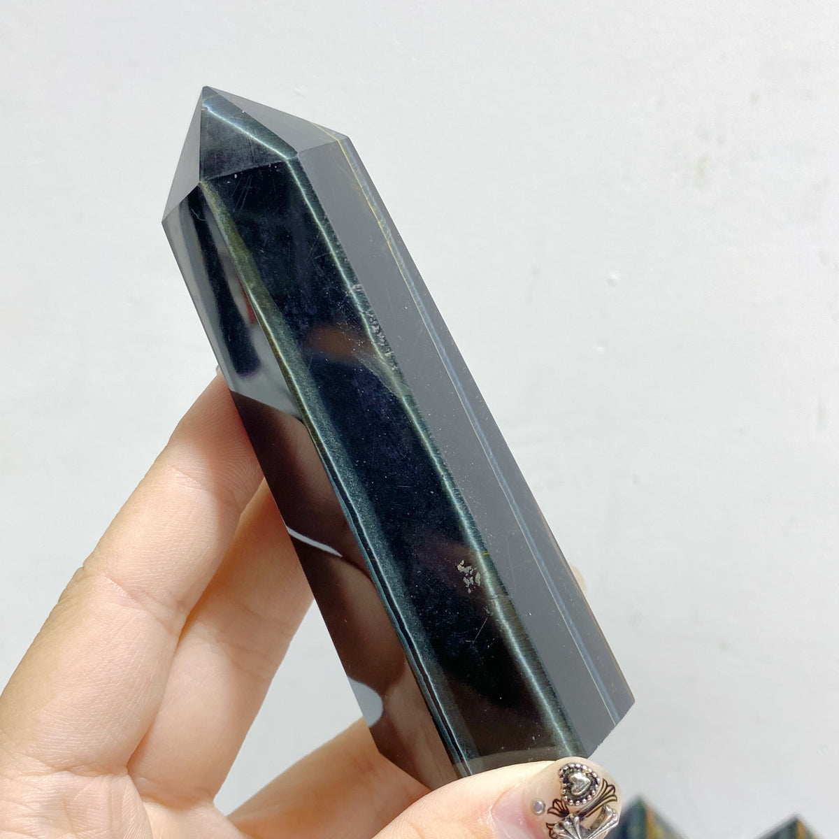 20 Pieces Fat Blue Tiger Eye Tower Points