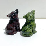 2 Types Wolf Carving Wholesale Green Jade Garnet