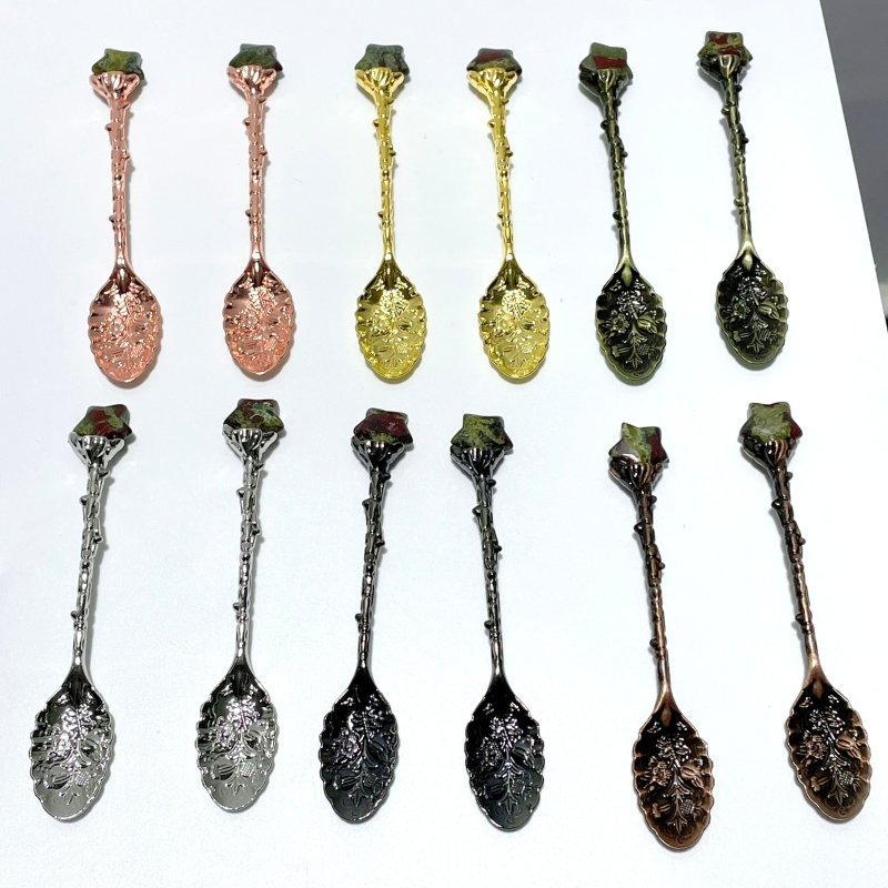 Dragon Blood Stone Mini Star Coffee Spoon Wholesale - Wholesale Crystals