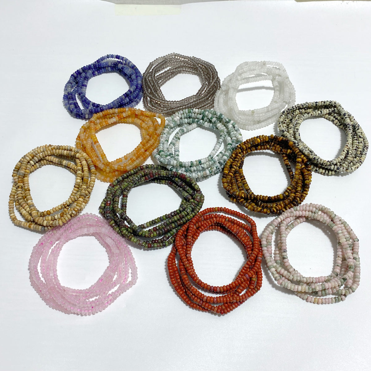 12 Types Bracelets Wholesale Rose Quartz Smoky Quartz