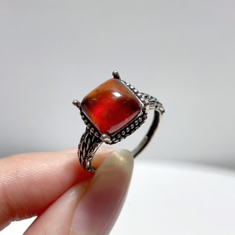 #E7 Silver Rings Wholesale Garnet Garden Quartz - Wholesale Crystals