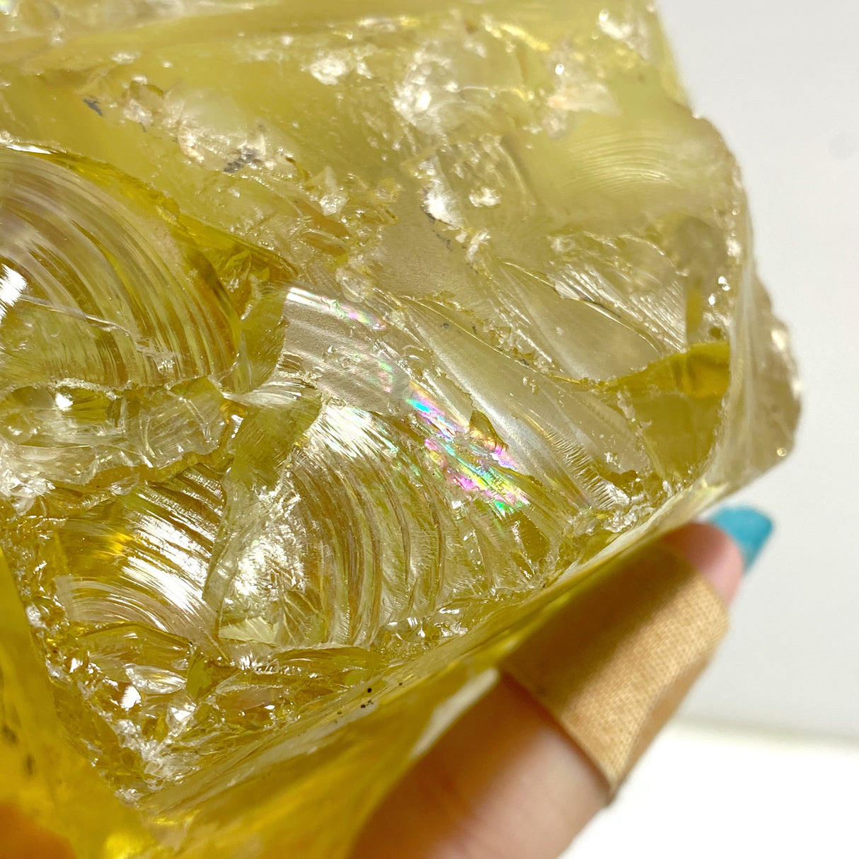 2 Pieces Large Citrine Raw Stone Specimen With Beautiful Rainbow #9