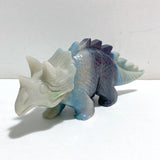 2 Pieces Trolleite Triceratops Three-horned Dinosaur Carving