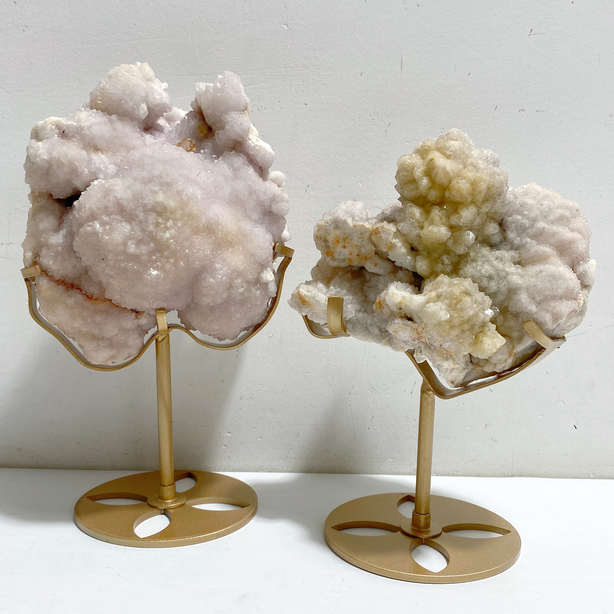 2 Pieces Raw Stilbite Specimen With Stand #4