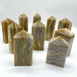 Fat Yellow Agate Four-Sided Tower Points Wholesale -Wholesale Crystals