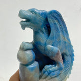 Unique Trolleite Flying Dragon With Castle Carving