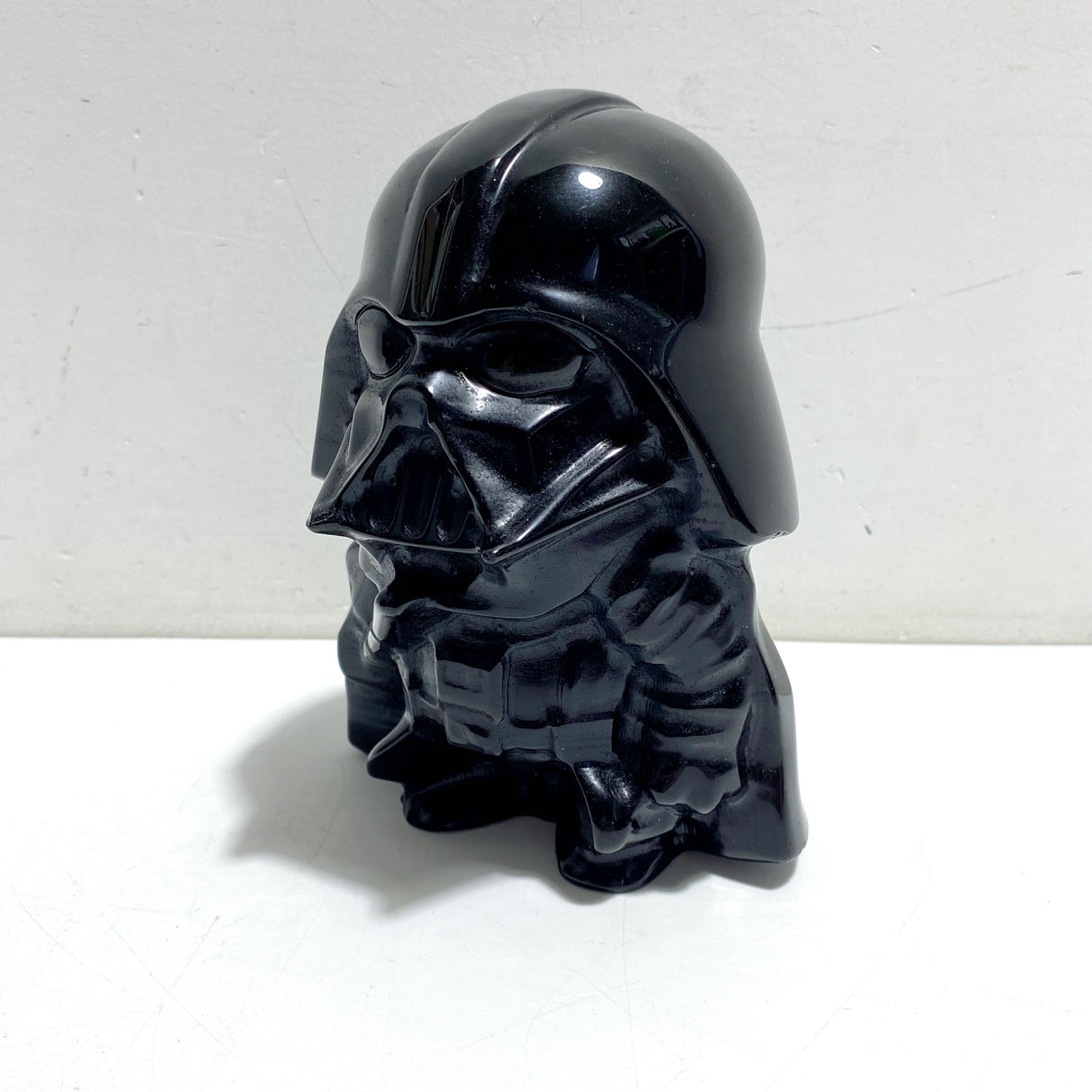 3 Pieces Large Black Obsidian Darth Vader Carving (Defects)