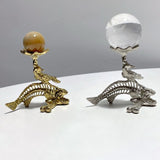 Fish Bones With Birds Crystal Sphere Stand Wholesale - Wholesale Crystals