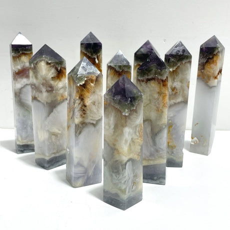 Fluorite Mixed Pyrite Four - sided Point Wholesale - Wholesale Crystals