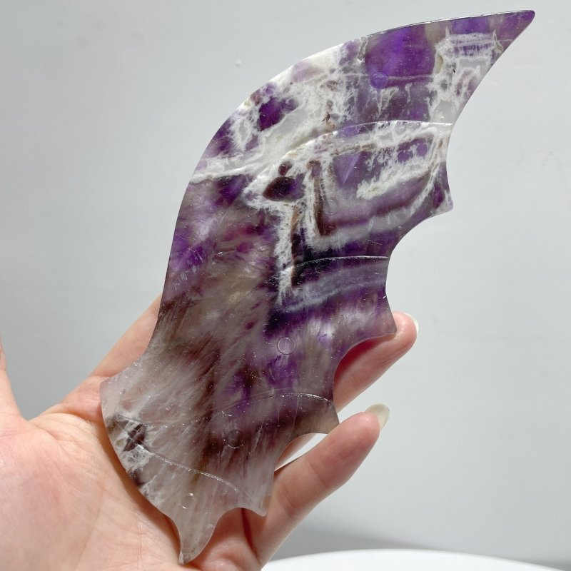 Flying Dragon Wing With Stand Chevron Amethyst - Wholesale Crystals