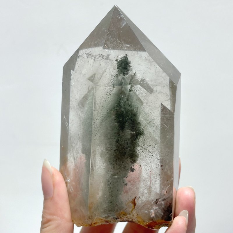 Garden Quartz Raw Bottom Point With Stand #3 - Wholesale Crystals