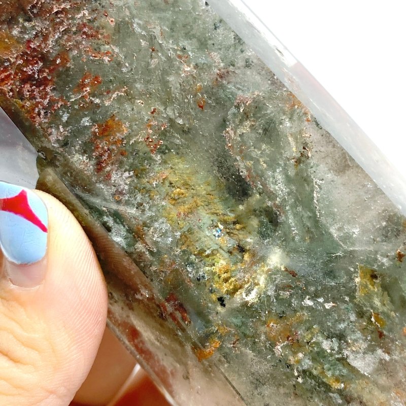 Garden Quartz Raw Bottom Point With Stand 4 - Wholesale Crystals