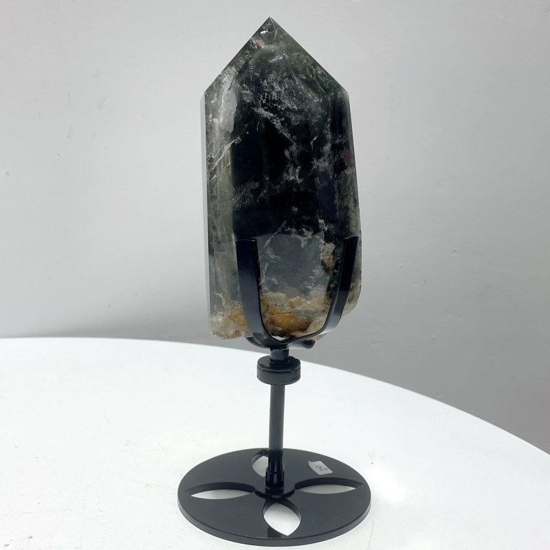 Garden Quartz Raw Bottom Point With Stand #4 - Wholesale Crystals