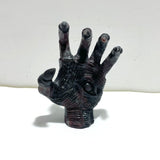 Garnet Mixed Astrophyllite Witchcore Demon Hand Carving - Wholesale Crystals