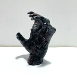 Garnet Mixed Astrophyllite Witchcore Demon Hand Carving - Wholesale Crystals