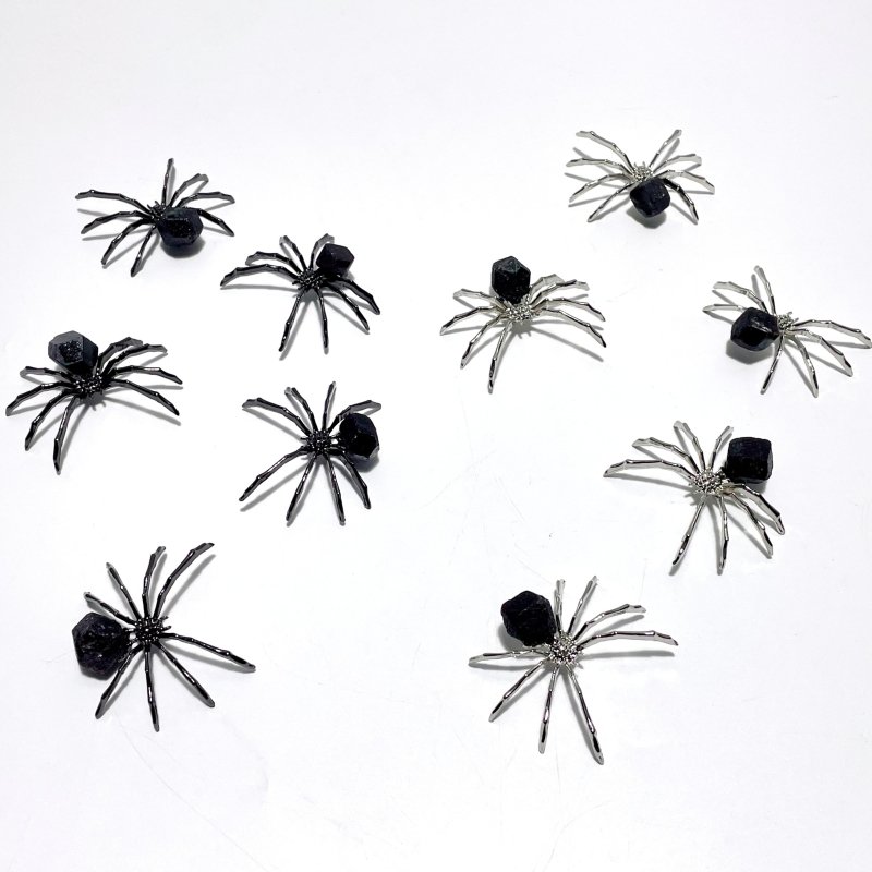 Garnet Raw Spider Ornament Handmade Alloy Spider Wholesale - Wholesale Crystals