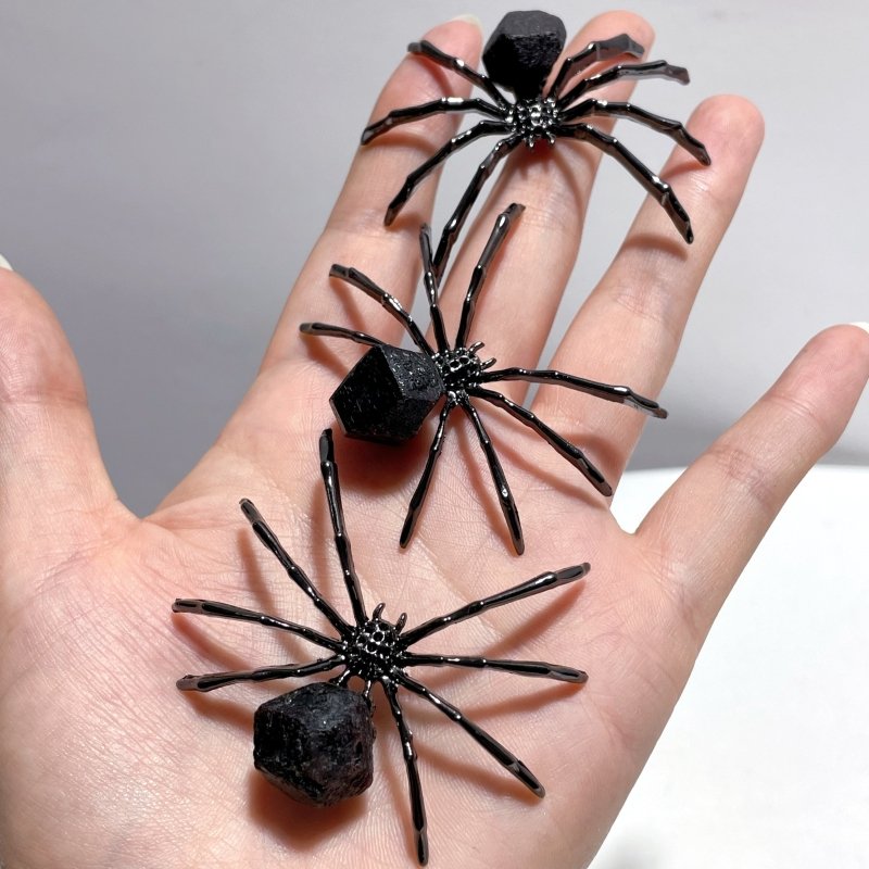 Garnet Raw Spider Ornament Handmade Alloy Spider Wholesale - Wholesale Crystals