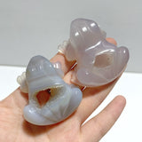 Geode Druzy Agate Frog Carving Wholesale - Wholesale Crystals