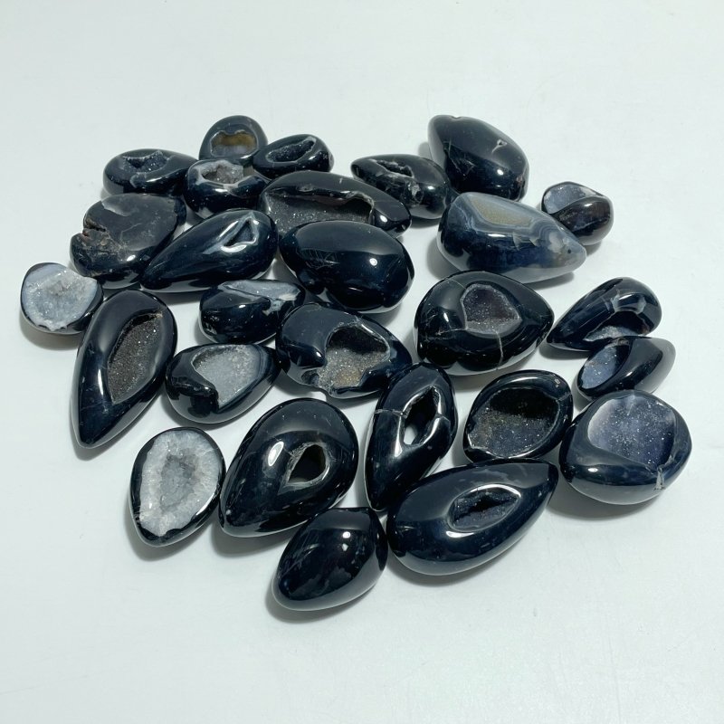 Geode Druzy Black Agate Egg Wholesale - Wholesale Crystals