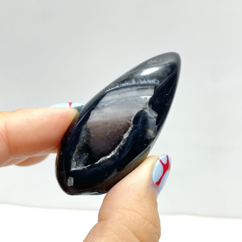 Geode Druzy Black Agate Egg Wholesale - Wholesale Crystals