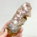 Geode Druzy Pink Amethyst Slab Butterfly Wing Carving With Stand #3 -Wholesale Crystals