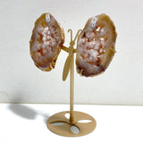 Geode Pink Amethyst Slab Butterfly Wing Carving With Stand -Wholesale Crystals