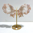 Geode Sakura Flower Agate Butterfly Wing Carving With Stand - Wholesale Crystals