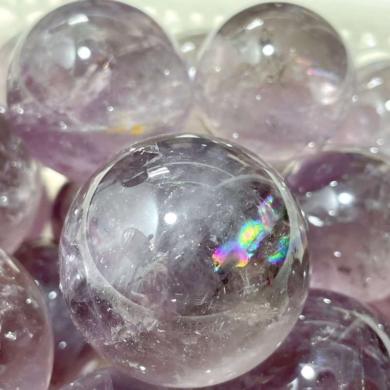 God's Fingerprint Amethyst Light Purple Spheres Wholesale - Wholesale Crystals