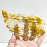 Golden Hematoid Quartz Heart Wing Carving With Stand Fire Quartz -Wholesale Crystals