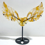 Golden Hematoid Quartz Heart Wing Carving With Stand Fire Quartz -Wholesale Crystals