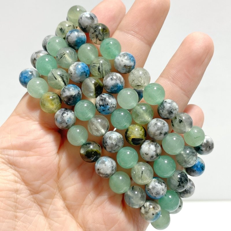 Green Aventurine Prehnite DIY Bracelet Wholesale Original Design - Wholesale Crystals