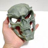 Green Jade Skull Large Mask Carving Wholesale - Wholesale Crystals