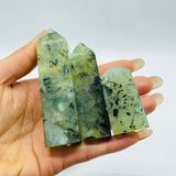 Green Prehnite Four Sided Tower Point Wholesale -Wholesale Crystals