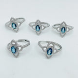 Heat Treatment Blue Topaz Rings Wholesale -Wholesale Crystals