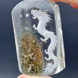 High Grade Super Clear Chinese Dragon Garden Quartz Inner Scene Carving(HGUD03) -Wholesale Crystals
