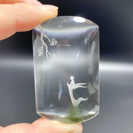 High Quality Buddhist Monk Bodhi Kensho Garden Quartz Inner Scene Carving(HGUD10) - Wholesale Crystals
