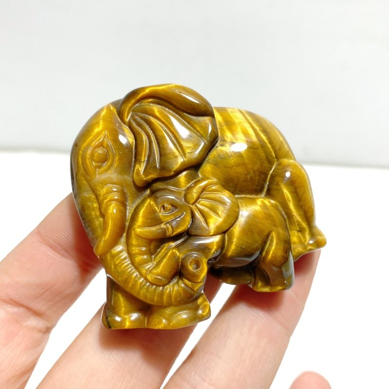 High Quality Tiger Eye Elephant Carving Wholesale - Wholesale Crystals