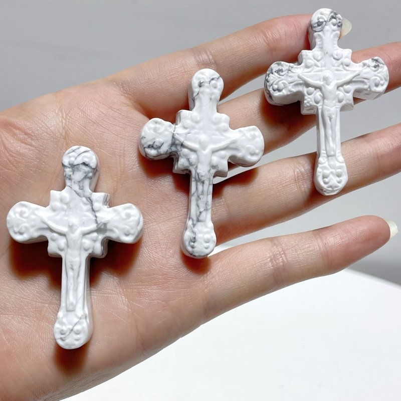 Howlite Crucifixion of Jesus Carving Wholesale - Wholesale Crystals