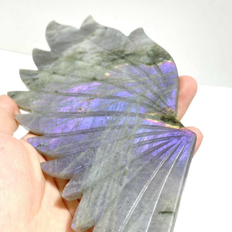 Labradorite Angel Wing Carving With Stand - Wholesale Crystals