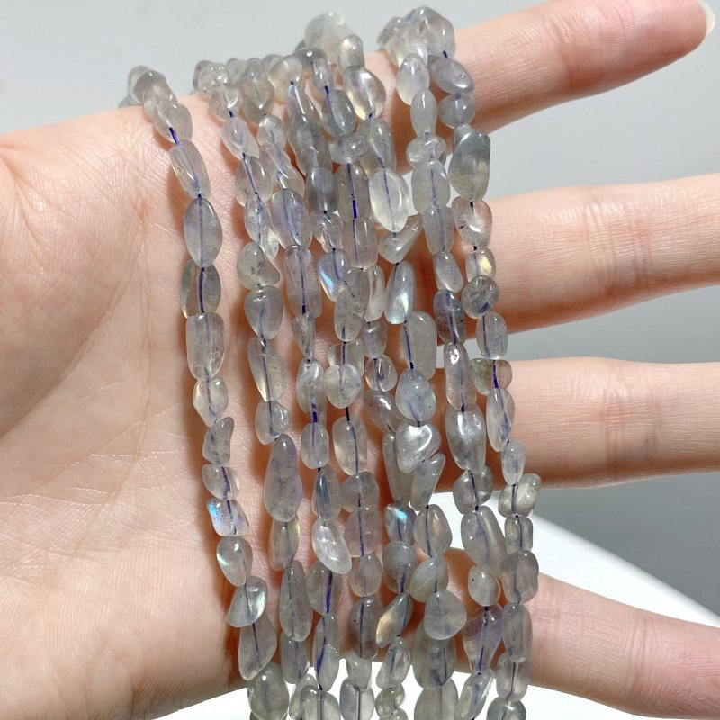 Labradorite Aquamarine Chips Bracelet 0.1 - 0.2in(3 - 5mm) Wholesale - Wholesale Crystals