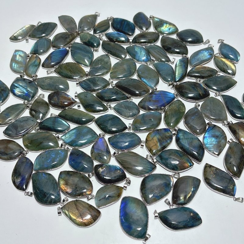 Labradorite Leaf Shape Pendant Wholesale - Wholesale Crystals