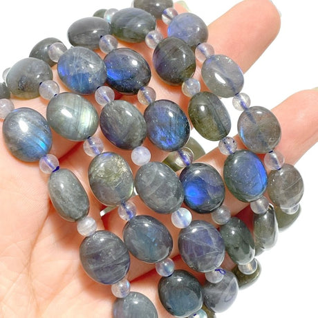 Labradorite Oval Shape Mixed Mini Beads Bracelets Wholesale - Wholesale Crystals
