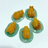 Ladybug On Leaf Mini Carving Wholesale Green Aventurine Chevron Amethyst Tiger Eye - Wholesale Crystals