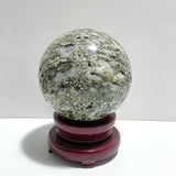 Large 19.8CM Geode Druzy 8th Vein Ocean Jasper Sphere - Wholesale Crystals