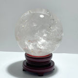 Large 23.8cm Rare Clear Quartz Sphere With Rainbow For Collection - Wholesale Crystals