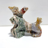 Large 8th Vein Ocean Jasper Leopard Carving - Wholesale Crystals