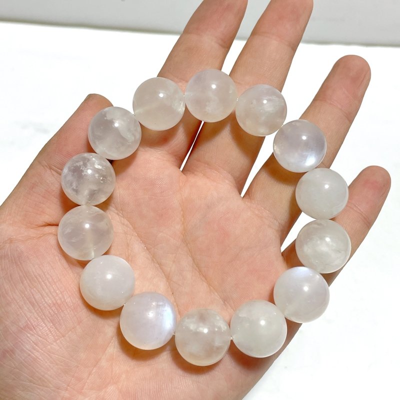 Large Beads 16mm Moonstone Bracelet - Wholesale Crystals