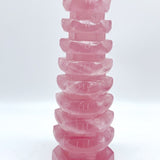 Large Beautiful Rose Quartz Wenchang Tower 9-level Pagoda -Wholesale Crystals
